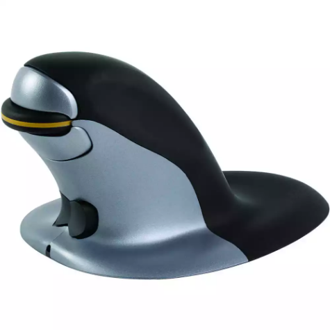 Picture of PENGUIN AMBIDEXTROUS VERTICAL MOUSE WIRELESS LARGE BLACK/GREY