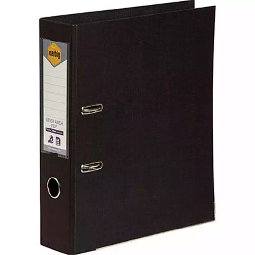 Picture of MARBIG LINEN LEVER ARCH FILE PE 75MM A4 BLACK