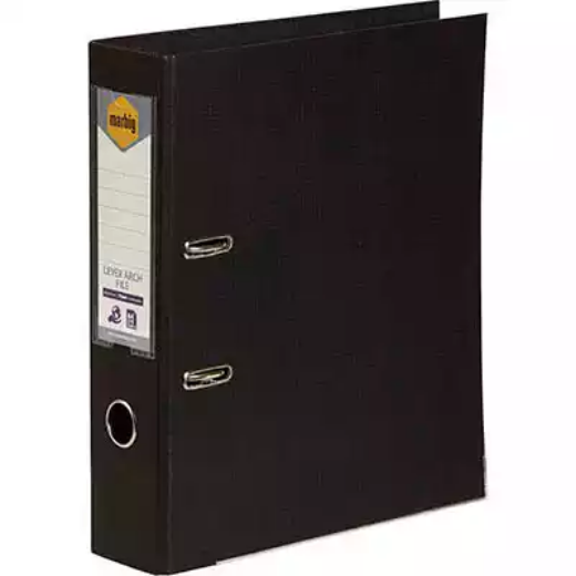 Picture of MARBIG LINEN LEVER ARCH FILE PE 75MM A4 BLACK