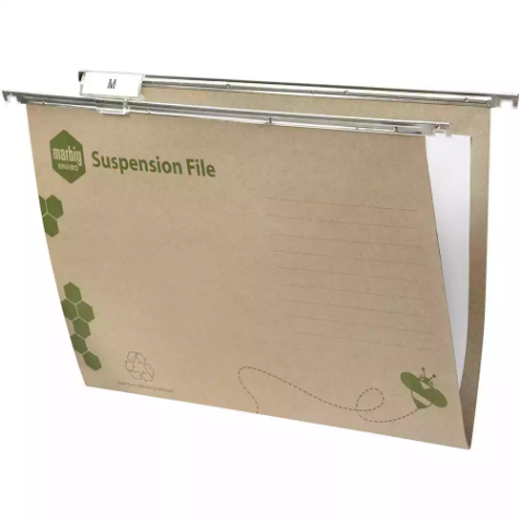 Picture of MARBIG ENVIRO SUSPENSION FILES FOOLSCAP KRAFT PACK 10