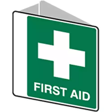 Picture of TRAFALGAR FIRST AID SIGN DOUBLE SIDED 225 X 225MM