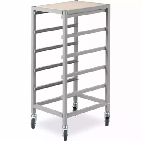 Picture of VISIONCHART EDUCATION MOBILE STORAGE TOTE TRAY TROLLEY 5 BAYS