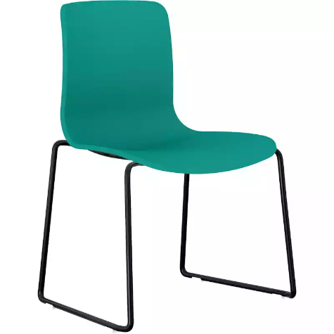 Picture of DAL ACTI CHAIR SLED BASE BLACK POWDERCOAT FRAME TEAL SHELL