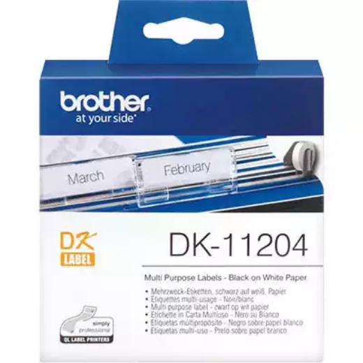 Picture of BROTHER DK-11204 LABEL ROLL 17 X 54MM WHITE ROLL 400