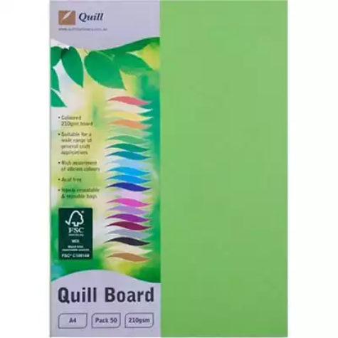 Picture of QUILL XL MULTIBOARD 210GSM A4 LIME PACK 50