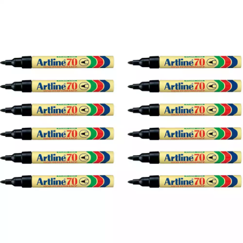 Picture of ARTLINE 70 PERMANENT MARKER BULLET 1.5MM ASSORTED BOX 12