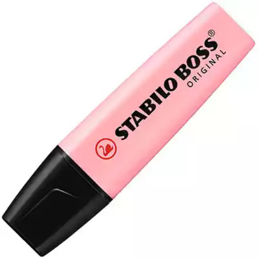 Picture of STABILO BOSS HIGHLIGHTER CHISEL PASTEL PINK BLUSH