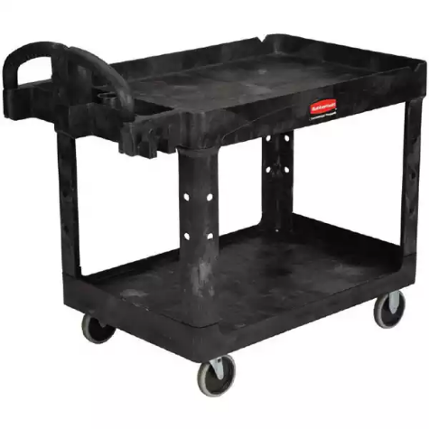 Picture of RUBBERMAID HEAVY DUTY UTILITY CART LIP SHELF BLACK