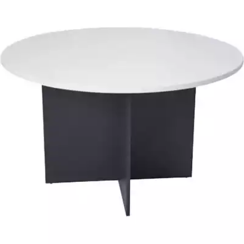 Picture of OXLEY ROUND MEETING TABLE 900MM DIAMETER WHITE/IRONSTONE