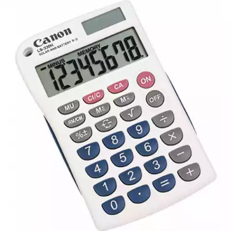 Picture of CANON LS-330H POCKET CALCULATOR 8 DIGIT WHITE