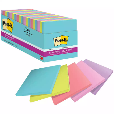 Picture of POST-IT 654-24SSMIA SUPER STICKY RECYCLED NOTES 76 X 76MM SUPERNOVA CABINET PACK 24