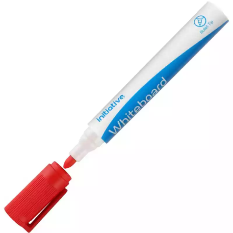 Picture of INITIATIVE WHITEBOARD MARKER BULLET 2MM RED