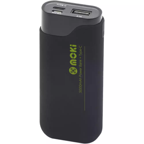 Picture of MOKI POWERBANK 5000MAH USB-A AND USB-C BLACK