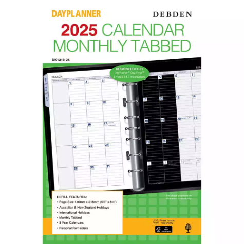 Picture of DEBDEN DAYPLANNER DK1310 REFILL DESK MONTHLY DATED TAB