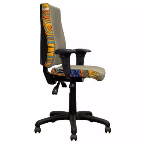 Picture of ORANGE DUST SPECTRUM KATHERINE OFFICE CHAIR WITH ARMS HIGH BACK 510 X 450 X 990MM MIST GREY