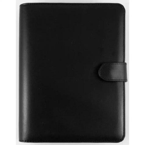 Picture of DEBDEN DAYPLANNER DK2599 DESK EDITION PLANNER SNAP CLOSURE 216 X 140MM BLACK PU