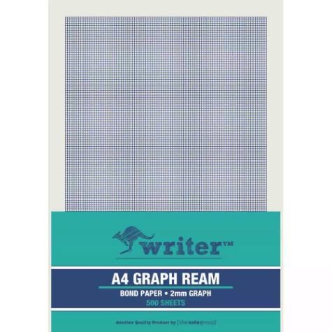 Picture of WRITER REAM GRAPH PAPER 2MM PORTRAIT 60GSM A4 500 SHEETS