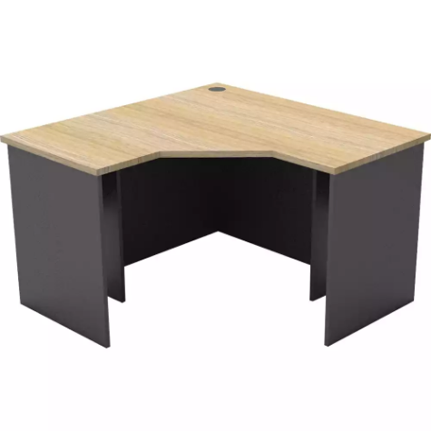 Picture of RAPID WORKER CORNER WORKSTATION COMPLETE 1200 X 1200 X 600MM OAK/IRONSTONE