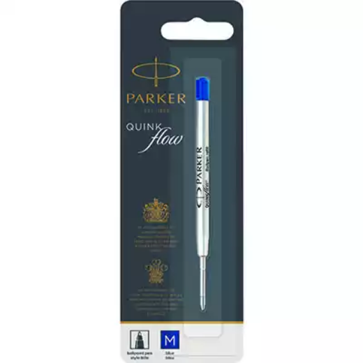 Picture of PARKER QUINKFLOW BALLPOINT PEN REFILL MEDIUM NIB BLUE