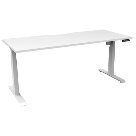 Picture of RAPIDLINE BOOST LIGHT SINGLE SIDED WORKSTATION 1800MM NATURAL WHITE TOP / WHITE FRAME