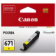 Picture of CANON CLI671 INK CARTRIDGE YELLOW