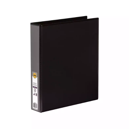 Picture of MARBIG CLEARVIEW INSERT RING BINDER 2D 38MM A4 BLACK