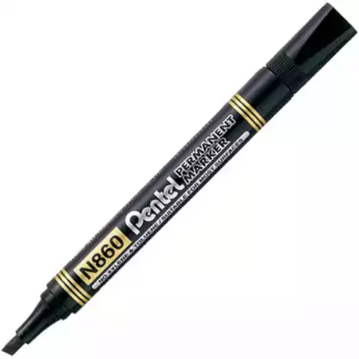 Picture of PENTEL N860 PERMANENT MARKER CHISEL 4.5MM BLACK