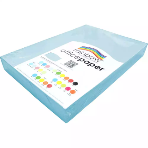 Picture of RAINBOW COLOURED A3 COPY PAPER 80GSM 500 SHEETS SKY BLUE