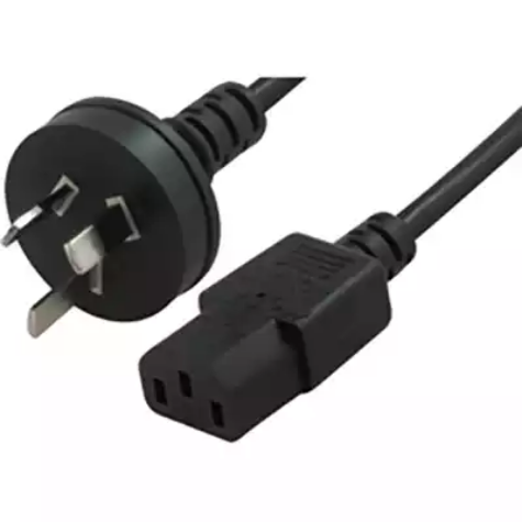 Picture of COMSOL MAINS OUTLET POWER CABLE 3PIN AUS MALE TO IEC-C13 FEMALE 2M BLACK