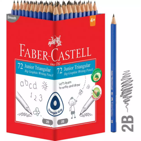 Picture of FABER-CASTELL JUNIOR GRIP TRIANGULAR GRAPHITE PENCIL 2B BOX 72