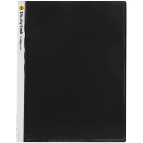 Picture of MARBIG DISPLAY BOOK NON-REFILABLE INSERT COVER 20 POCKET A4 CLEAR/BLACK