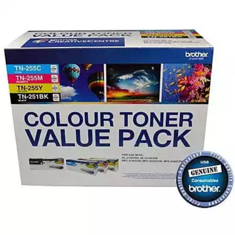 Picture of BROTHER TN251BK / TN255 TONER CARTRIDGE BLACK/CYAN/MAGENTA/YELLOW