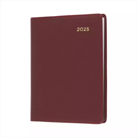 Picture of COLLINS BELMONT POCKET 337.V78 DIARY WEEK TO VIEW A7 BURGUNDY