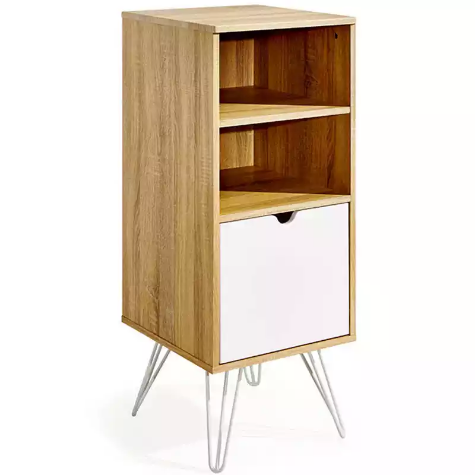 Picture of SYLEX SEATTLE CABINET 400 X 445 X 1020MM WHITE/OAK