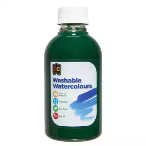 Picture of EDUCATIONAL COLOURS WASHABLE WATERCOLOUR PAINT 250ML GREEN