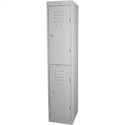 Picture of STEELCO PERSONNEL LOCKER 2 DOOR LATCHLOCK 305MM SILVER GREY