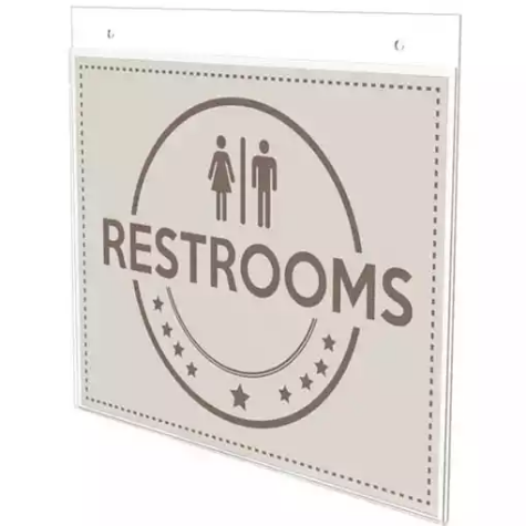 Picture of DEFLECTO SIGN HOLDER WALL MOUNT LANDSCAPE A5 CLEAR