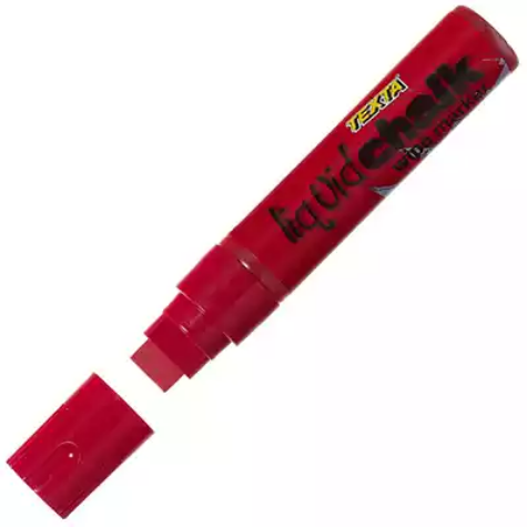 Picture of TEXTA JUMBO LIQUID CHALK MARKER WET WIPE CHISEL 15MM RED