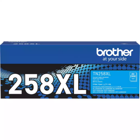 Picture of BROTHER TN258XLC TONER CARTRIDGE HIGH YIELD CYAN