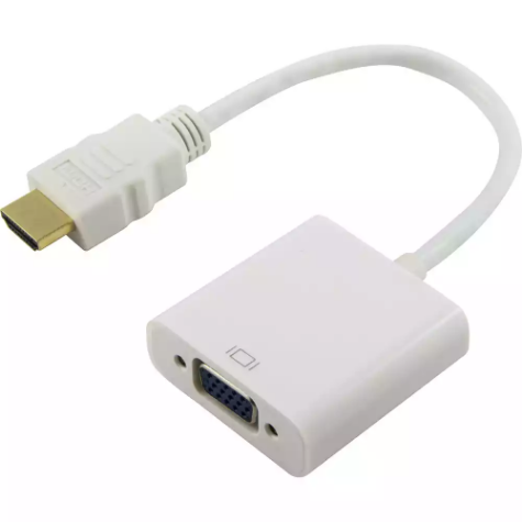 Picture of COMSOL ADAPTER HDMI MALE TO VGA FEMALE + 3.5MM AUDIO WHITE