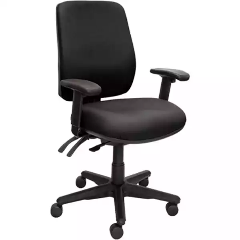 Picture of BURO ROMA TASK CHAIR HIGH BACK 3-LEVER SEAT SLIDE ARMS JETT BLACK