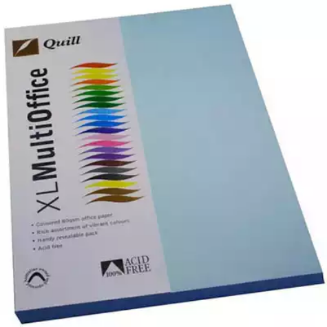 Picture of QUILL COLOURED A4 COPY PAPER 80GSM POWDER BLUE PACK 100 SHEETS