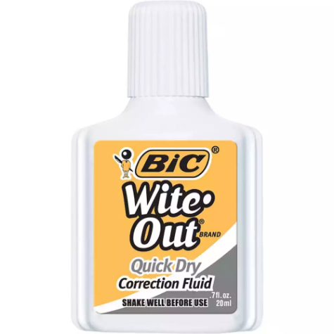 Picture of BIC WITE-OUT PLUS QUICK DRY CORRECTION FLUID 20ML