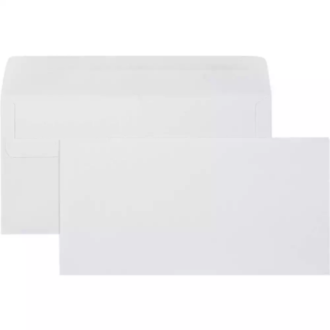 Picture of CUMBERLAND DLX ENVELOPES WALLET PLAINFACE SELF SEAL 80GSM 235 X 120MM WHITE BOX 500