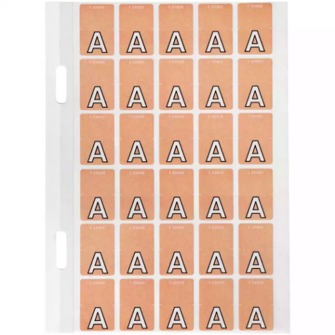 Picture of AVERY 44401 LATERAL FILE LABEL TOP TAB COLOUR CODE A 20 X 30MM PINK PACK 150