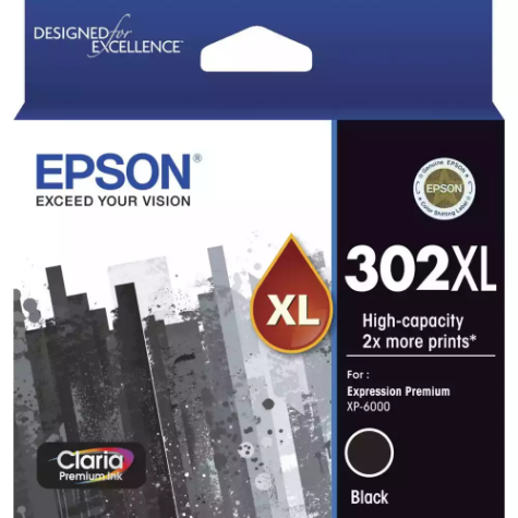 Picture of EPSON 302XL INK CARTRIDGE HIGH YIELD BLACK