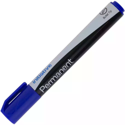 Picture of INITIATIVE PERMANENT MARKER BULLET 1.5MM BLUE