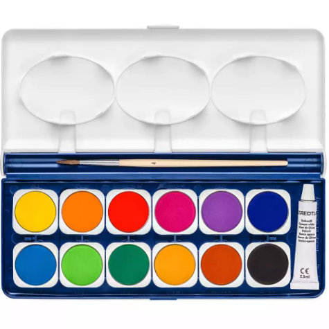 Picture of STAEDTLER NORIS WATERCOLOUR PAINT TRAY WHITE/BLUE