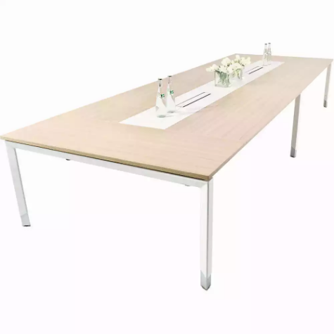 Picture of OBLIQUE HEIGHT ADJUSTABLE BOARDROOM TABLE 3600 X 1600 X 720MM SNOW MAPLE