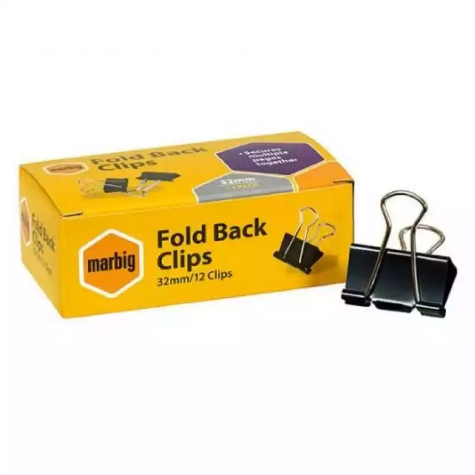 Picture of MARBIG FOLDBACK CLIP 32MM BOX 12